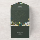 Daisy Wildflower Greenery Wedding All In One Uitnodiging (Buitenkant)