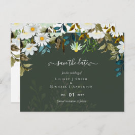 Daisy Wildflower Greenery Wedding Briefkaart