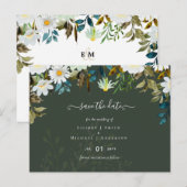 Daisy Wildflower Greenery Wedding Briefkaart (Voorkant / Achterkant)