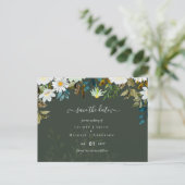 Daisy Wildflower Greenery Wedding Briefkaart (Staand voorkant)