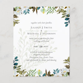 Daisy Wildflower Greenery Wedding Flyer