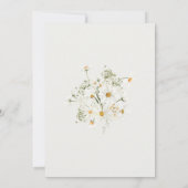 Daisy Wildflower modern Weddenschap QR-code Kaart (Achterkant)