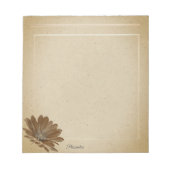  Daisy WildFlower Old Paper Persoonlijk Notitieblok (Voorkant)