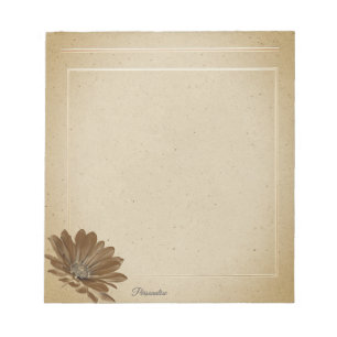Daisy WildFlower Old Paper Persoonlijk Notitieblok