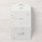 Daisy Wildflower Weddenschap in één uitnodiging (Buitenkant)