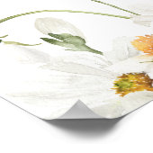 Daisy Wildflower Weddenschap Welkomstteken Poster (Hoek)