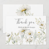 Daisy Wildflower Wedding Bedankt (Voorkant / Achterkant)