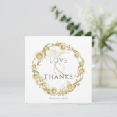 Daisy Wildflower Wedding Flat Dank je wel Bedankkaart (Staand voorkant)