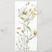 Daisy Wildflower Wedding Menu (Achterkant)