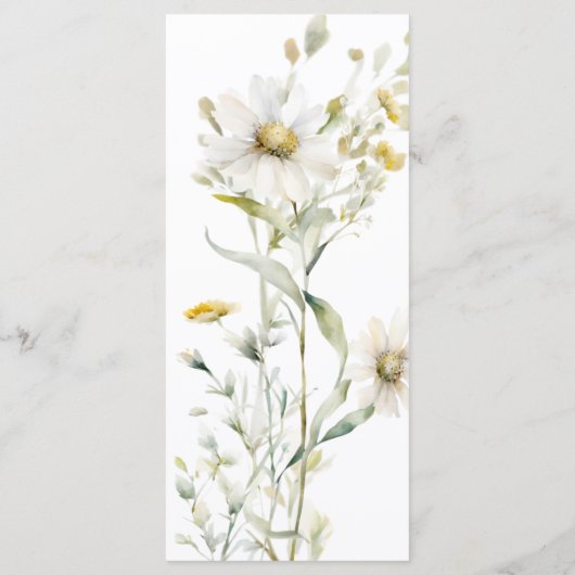 Daisy Wildflower Wedding Menu (Achterkant)