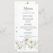 Daisy Wildflower Wedding Menu (Voorkant / Achterkant)