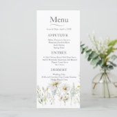 Daisy Wildflower Wedding Menu (Staand voorkant)