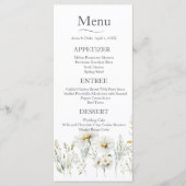 Daisy Wildflower Wedding Menu (Voorkant)