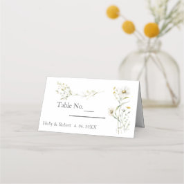 Daisy Wildflower Wedding Plaatskaartje