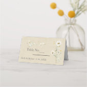 Daisy Wildflower Wedding Plaatskaartje (Voorkant)