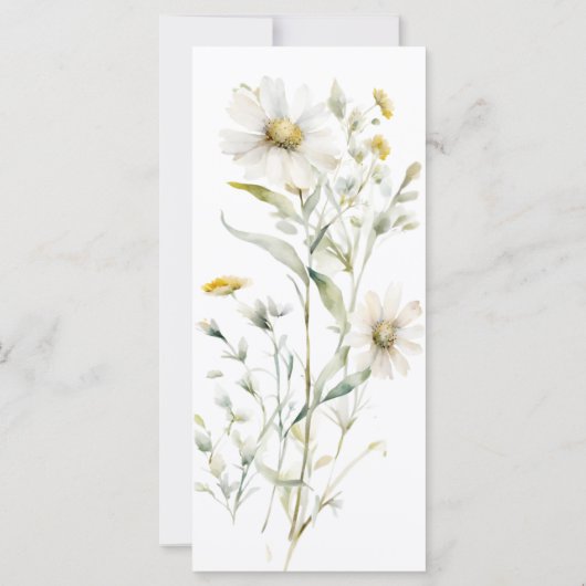 Daisy Wildflower Wedding Program (Achterkant)