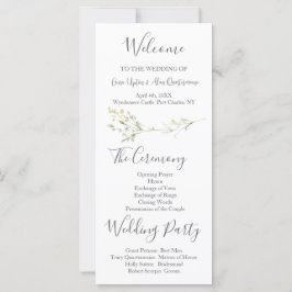 Daisy Wildflower Wedding Program