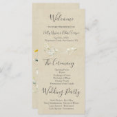 Daisy Wildflower Wedding Program (Voorkant / Achterkant)