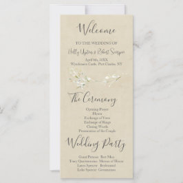 Daisy Wildflower Wedding Program