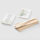 Daisy Wildflower Wedding Program Handwaaier (Niet-gemonteerd)