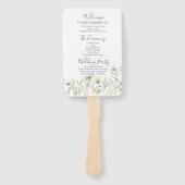 Daisy Wildflower Wedding Program Handwaaier (Voorkant)