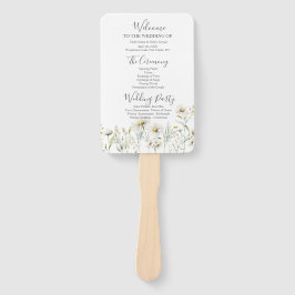 Daisy Wildflower Wedding Program Handwaaier