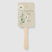 Daisy Wildflower Wedding Program Handwaaier (Achterkant)