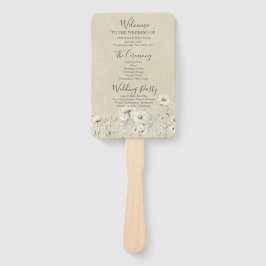 Daisy Wildflower Wedding Program Handwaaier
