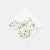 Daisy Wildflower Wedding Servet (Hoek)