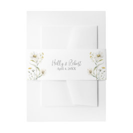Daisy Wildflower Wedding Uitnodigingen Wikkel