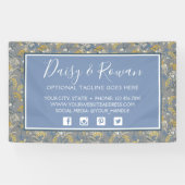 Daisy Wildflower & Yellow Rowan Berries Floral Spandoek (Horizontaal)