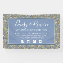 Daisy Wildflower & Yellow Rowan Berries Floral Spandoek