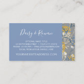 Daisy Wildflower & Yellow Rowan Berries Floral Visitekaartje (Achterkant)