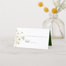 Daisy Wildflowers Bruiloft Plaats kaart Plaatskaartje