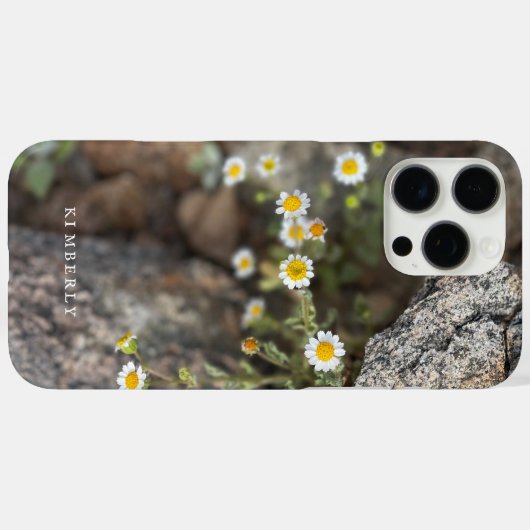 Daisy Wildflowers in Rocks Custom iPhone Case (Achterkant (horizontaal))