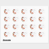 Daisy Wildflowers Waterverf Floral Bedankt Ronde Sticker (Vel)