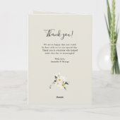 Daisy Wildflowers Wedding Program Opgevouwen Bedankkaart (Achterkant)