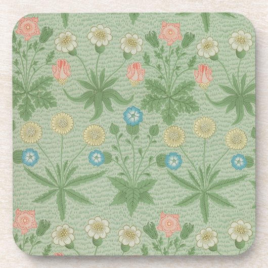  Daisy - William Morris Floral Pattern Bier Onderzetter (Voorkant)