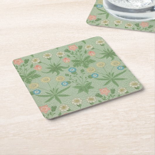 Daisy - William Morris Floral Pattern Kartonnen Onderzetters (Schuin)