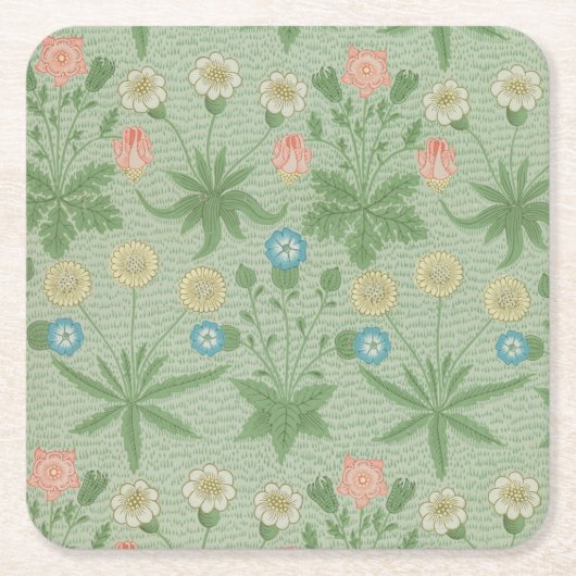  Daisy - William Morris Floral Pattern Kartonnen Onderzetters (Voorkant)