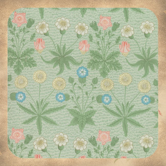  Daisy - William Morris Floral Pattern Vierkante Sticker