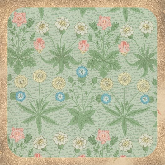 Daisy - William Morris Floral Pattern Vierkante Sticker