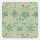  Daisy - William Morris Floral Pattern Vierkante Sticker (Voorkant)