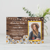 Daisy Wood Foto nodigt 30 uit Kaart (Staand voorkant)