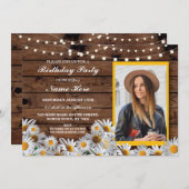 Daisy Wood Foto nodigt 30 uit Kaart (Voorkant / Achterkant)