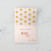 Daisy wordt 1! Is ze niet ÉÉNderbaar Boho Vouwkaar Bedankkaart (Binnen)