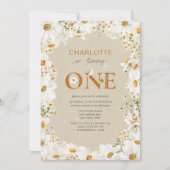 Daisy wordt één terracotta 1e verjaardag kaart (Voorkant)