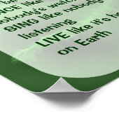 Daisy Work Love Dance Inspirerend Quote Poster (Hoek)