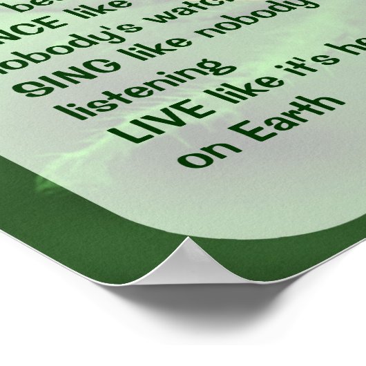 Daisy Work Love Dance Inspirerend Quote Poster (Hoek)