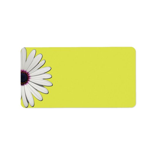Daisy Yellow Adresetiketten Etiket (Voorkant)